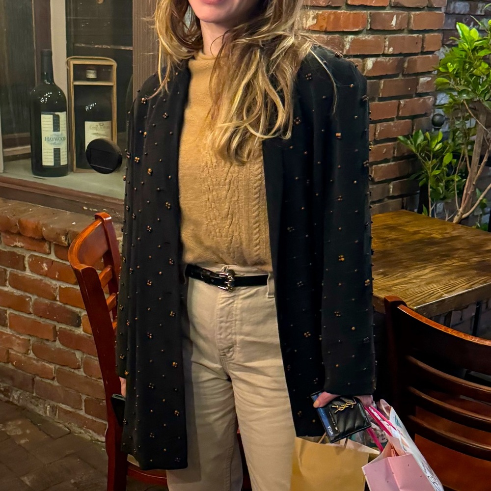 90s SILK Beaded Blazer‎ Vtg